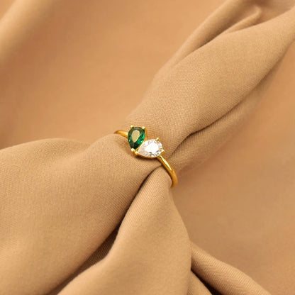 Custom Heart Birthstone Ring